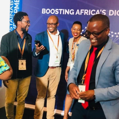 MaZo Connect Entrepreneurs with Minister Stella Ndabeni-Abrahams at the ICT Summit in Kigali, Rwanda.